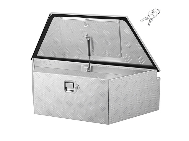 VEVOR Trailer Tongue Box, 39' x 16.5' x 12' Aluminum Trailer Tongue Tool Box, Heavy Duty Storage Organizer with Lock & Keys, Utility Tool Chest for...