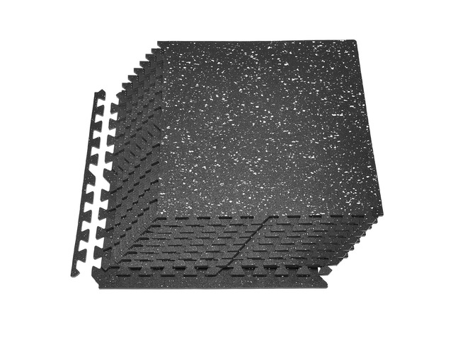 VEVOR Puzzle Exercise Mat, 12 PCS Fitness Equipment Mats, 24 x 24 x 0.4 in, High-Density EVA Foam Mats Set, Interlocking Rubber Soft Tiles,...