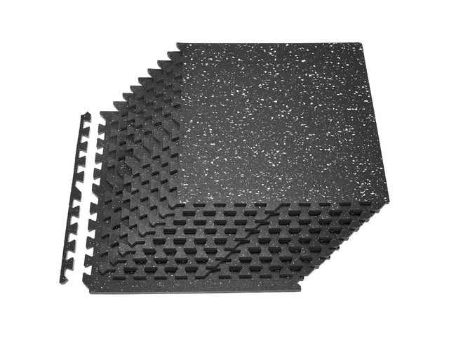VEVOR Puzzle Exercise Mat, 12 PCS Fitness Equipment Mats, 24 x 24 x 0.56 in, High-Density EVA Foam Mat Set, Interlocking Rubber Soft Tiles,...