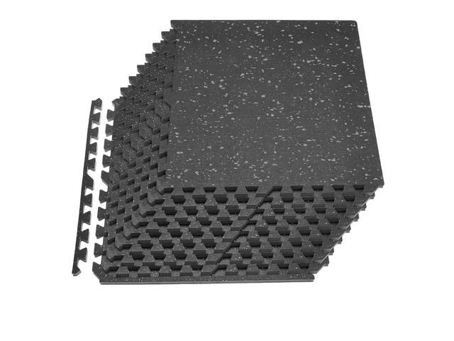 VEVOR Puzzle Exercise Mat, 12 PCS Fitness Equipment Mats, 24 x 24 x 0.79 in, High-Density EVA Foam Mats Set, Interlocking Rubber Soft Tiles,...