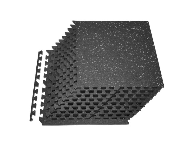 VEVOR Puzzle Exercise Mat, 12 PCS Fitness Equipment Mats, 24 x 24 x 0.56 in, High-Density EVA Foam Mats Set, Interlocking Rubber Soft Tiles,...
