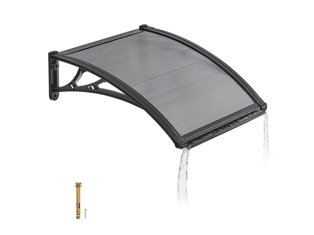 VEVOR Awnings for Door Entrance, 24 x 24 in, Exterior Front Door Window Awnings with Drainage & ABS Bracket, Rain Snow Sun Protection, Overhang...
