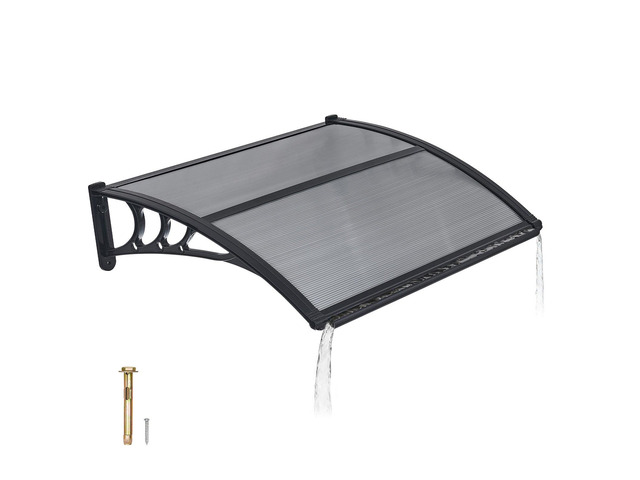 VEVOR Awnings for Door Entrance, 30 x 39 in, Exterior Front Door Window Awnings with Drainage & ABS Bracket, Rain Snow Sun Protection, Overhang...