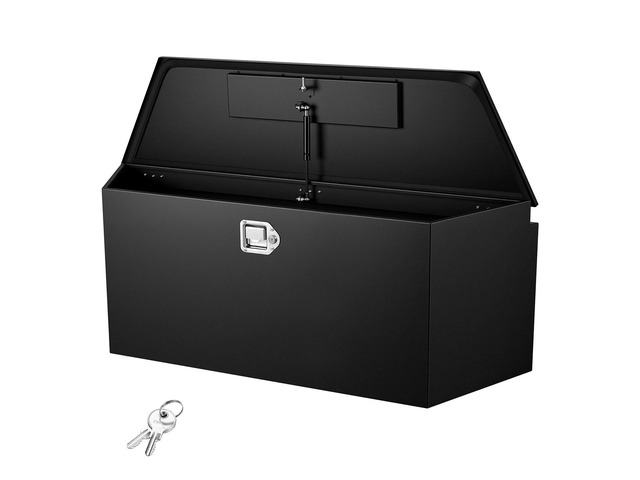 VEVOR Trailer Tongue Box, 49' x 13.9' x 18.5' Steel Trailer Tongue Tool Box, Heavy Duty Storage Organizer with Lock and Keys, Utility Tool Chest...