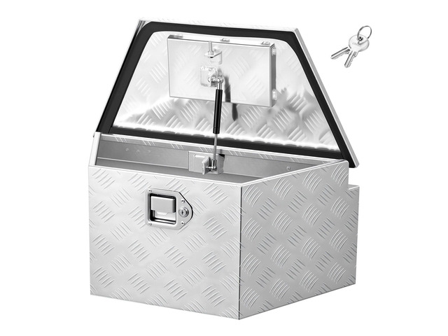 VEVOR Trailer Tongue Box, 26' x 13' x 12' Aluminum Trailer Tongue Tool Box, Heavy Duty Storage Organizer with Lock and Keys, Utility Tool Chest for...