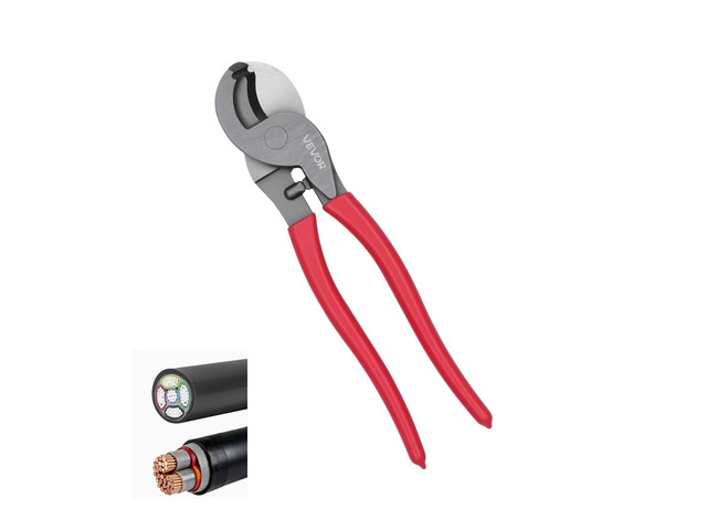 VEVOR High Leverage Cable Cutter, 9-1/4 in Compact, Forged Blades and PVC-Coated Handles, Heavy Duty Cable Cutting Pliers Tool for 4/0 AWG...