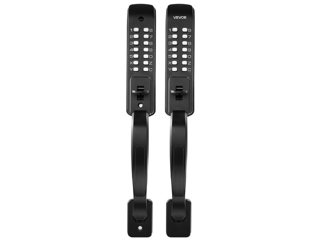 VEVOR Mechanical Keyless Entry Door Lock, 2.0 Code Upgrade, 4-7 Digits Code, Double-Sided Push Button Combination Keypad Door Lock with Pull...