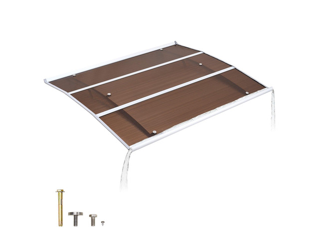 VEVOR Awnings for Door Entrance, 37 x 47 in, Exterior Front Door Window Awnings with Drainage & ABS Bracket, Rain Snow Sun Protection, Overhang...