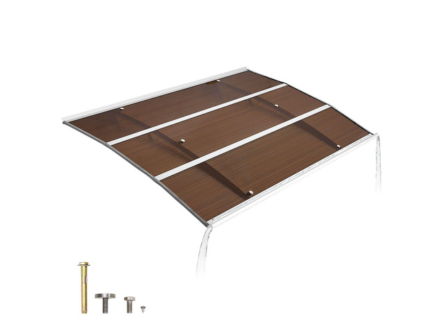 VEVOR Awnings for Door Entrance, 39 x 59 in, Exterior Front Door Window Awnings with Drainage & Metal Bracket, Rain Snow Sun Protection, Overhang...
