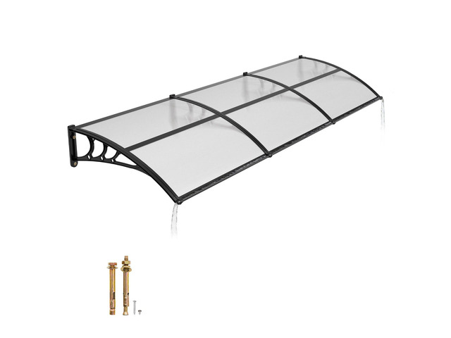 VEVOR Awnings for Door Entrance, 38 x 117 in, Exterior Front Door Window Awnings with Drainage & ABS Bracket, Rain Snow Sun Protection, Overhang...