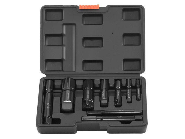 VEVOR Pipe Extractor Set, 9 Pieces Heavy Duty Steel Broken Pipe Extractors, with Solid Storage Case, Cr-Mo Steel for Removing 1/8' to 1' Damaged...