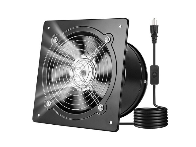 VEVOR 8 Inch Exhaust Fan, 576 CFM High Velocity Wall Mount Vent Fan with On/Off Control, Low Consumption, Portable Ventilation Extractor for...