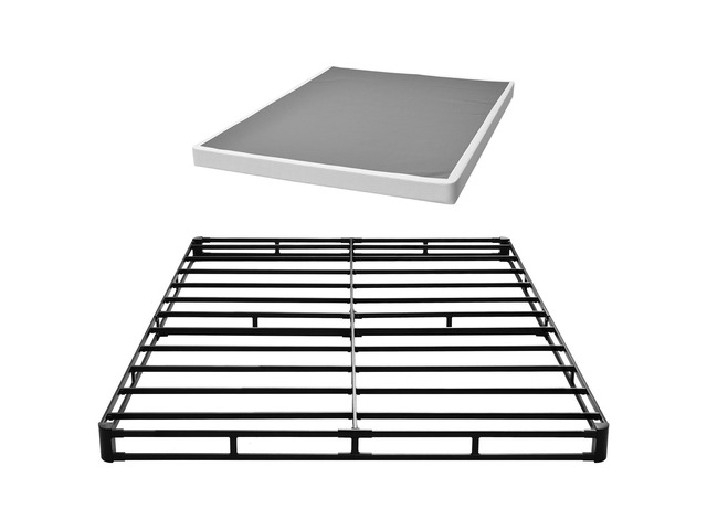 VEVOR Box Spring, Queen Size Bed Frame with Washable Fabric Cloth, Heavy Duty Metal Frame for Queen Bed, 4 in Mattress Foundation, 3500 lbs Max...
