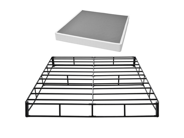 VEVOR Box Spring, King Size Bed Frame with Washable Fabric Cloth, Heavy Duty Metal Frame for King Bed, 9.1 in Mattress Foundation, 3500 lbs Max...