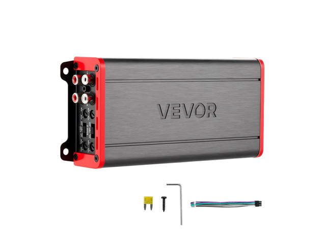 VEVOR 4 Channel Car Audio Amplifier 2 Ohm Stable Bridgeable Class D Full Range Amp Max Power 4 x 272W @ 4 Ohm / 4 x 400W @ 2 Ohm for Car SUV Truck...