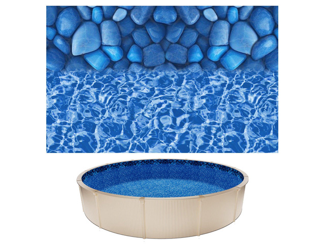 VEVOR 18ft Pool Liner, Round Overlap Swimming Pool Liner for 52 in Wall Height, Premium Vinyl, Easy Install with Leak-Proof Patches, Designed for...