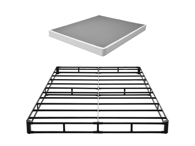 VEVOR Box Spring, Queen Size Bed Frame with Washable Fabric Cloth, Heavy Duty Metal Frame for Queen Bed, 5.1 in Mattress Foundation, 3500 lbs Max...