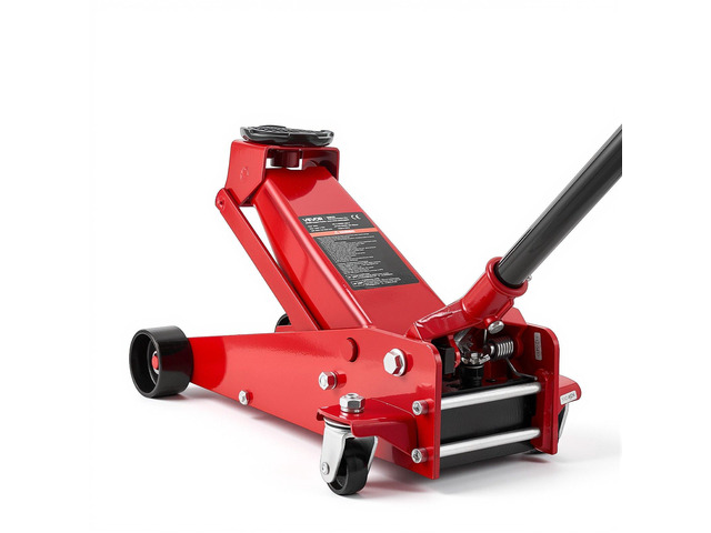 VEVOR Low Profile Floor Jack, 3 Ton (6614 lbs) Capacity, Steel Racing Floor Jack with Single Piston Quick Lift Pump, Hydraulic Trolley Car Lift for...
