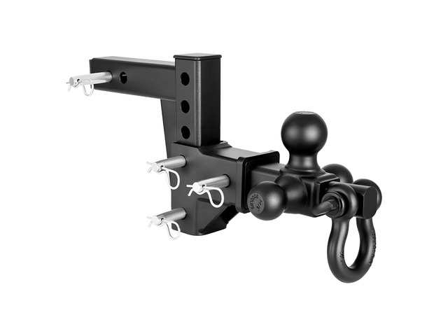 VEVOR Trailer Hitch Tri Ball Mount with D Shackle, Fit 2 Inch Receiver, 1-7/8 Inch, 2 Inch and 2-5/16 Inch Balls, 10000 lbs GTW, 6 Inch Drop,...
