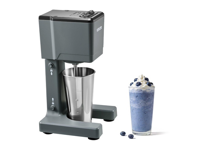 VEVOR Milkshake Maker, 150W Milk Shake Maker Mixer, Single Head Drink Mixer Blender Machine, Dual-Speed Adjustment Milkshake Blender with Stainless...