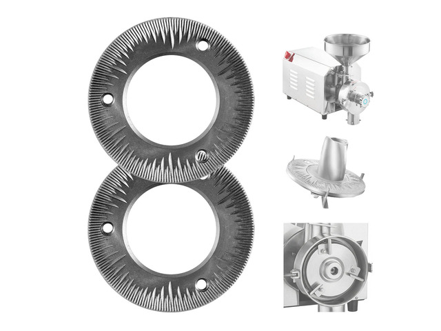VEVOR 2PCS Grinding Sheets for Electric Grain Mill Grinder, Cast Iron Dry Grinding Discs, Replacement Grinding Plates Compatible with VEVOR...