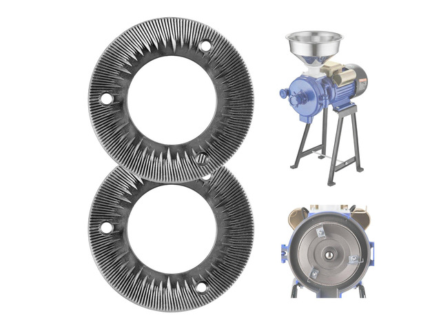 VEVOR 2PCS Grinding Sheets for Electric Grain Mill Grinder, Cast Iron Dry Grinding Discs, Replacement Grinding Plates Compatible with VEVOR GM-001,...