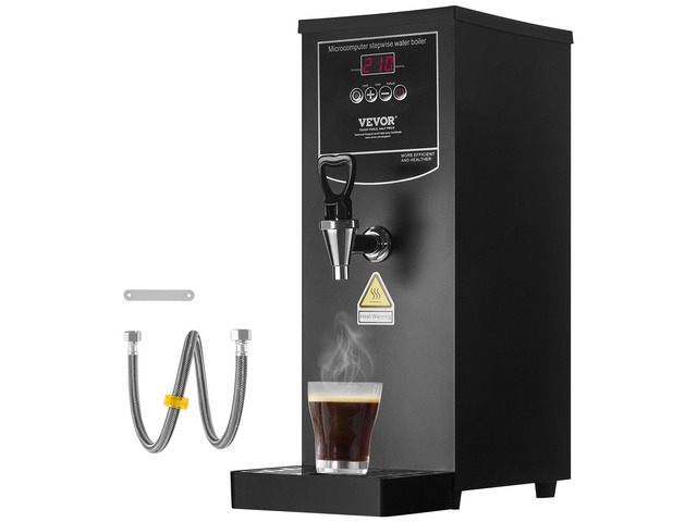 VEVOR Commercial Water Boiler, Electric Hot Water Dispenser with 316 Stainless Steel Heating Tube, 1500W Step-by-step Fast Heating 50L per Hour Hot...