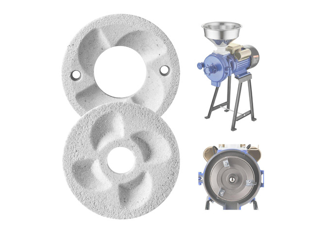 VEVOR 2PCS Grinding Sheets for Electric Grain Mill Grinder, Marble Dry & Wet Grinding Discs, Replacement Grinding Plates Compatible with VEVOR...