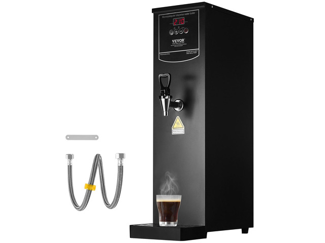 VEVOR Commercial Water Boiler, Electric Hot Water Dispenser with 316 Stainless Steel Heating Tube, 1500W Step-by-step Fast Heating 50L per Hour Hot...