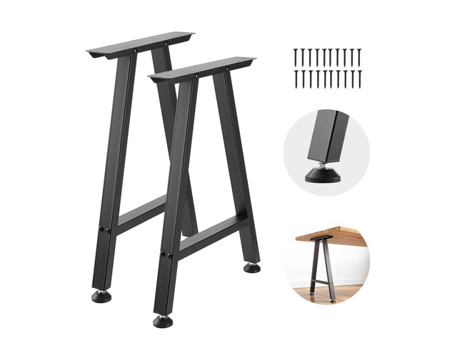 VEVOR Table Legs, 29.1' H x 21.7' W Trapezoid Steel Furniture Legs, Modular Design, Easy Assembly, 2204 lbs Max Load Heavy Duty, Ideal for Home...