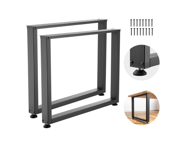 VEVOR Table Legs, 29.5' H x 35.4' W Square Steel Furniture Legs, Modular Design, Easy Assembly, 2204 lbs Max Load Heavy Duty, for Home Office Desk,...