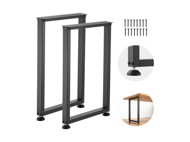 VEVOR Table Legs, 29.1' H x 17.7' W Square Steel Furniture Legs, Modular Design, Easy Assembly, 2204 lbs Max Load Heavy Duty, for Home Office Desk,...