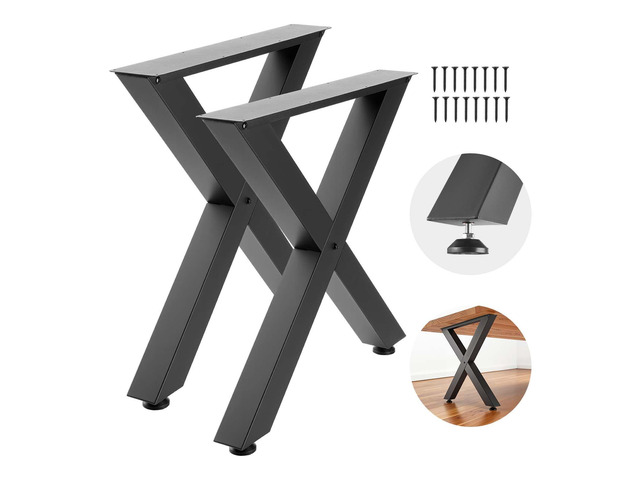 VEVOR Table Legs, 29.5' H x 29.9' W Steel Furniture Legs, Modular Design, Easy Assembly, 2204 lbs Max Load Heavy Duty, for Home Office Desk, Coffee...