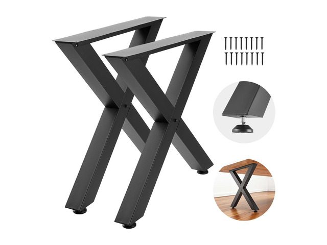 VEVOR Table Legs, 29.5' H x 31.1' W Steel Furniture Legs, Modular Design, Easy Assembly, 2204 lbs Max Load Heavy Duty, for Home Office Desk, Coffee...