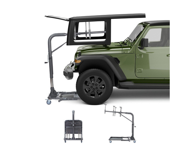 VEVOR Hard Top Remover Lift, 220 lbs, Foldable Jeep Hardtop Removal and Storage System, Easy One-Person Operation, Adjustable Height, for Jeep...