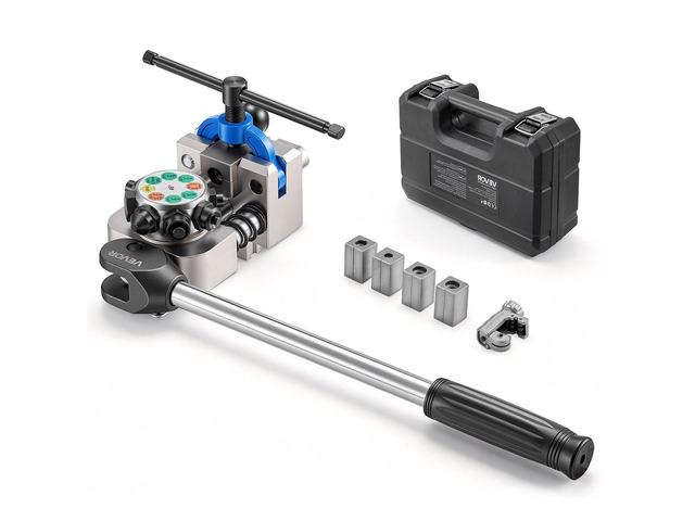 VEVOR Professional Brake Line Flaring Tool, 45 Degree Double Flare Bubble Flare Tool Kit for 3/16', 1/4', 5/16', 3/8' Copper Aluminum Thin Steel Tubes
