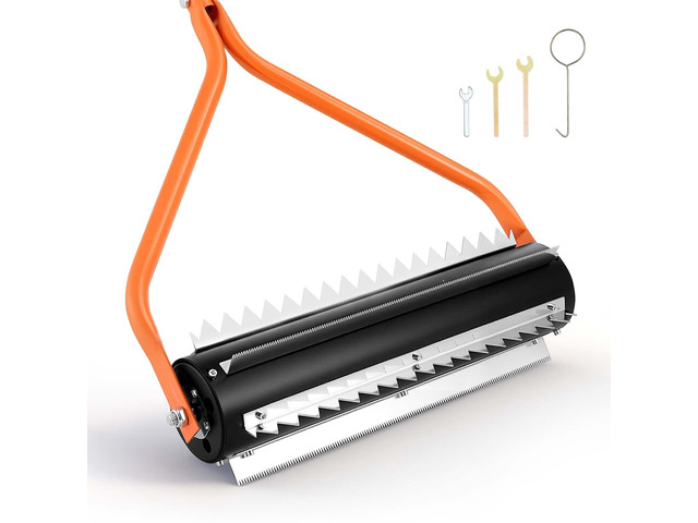 VEVOR Lake Weed Roller, 14.1 ft Stainless Steel Lake & Pond Weed Removal Tool, Muck Razer Aquatic & Sludge Tiller, Rid Roots and Muck Buildup, 6...