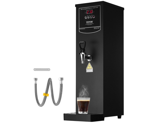 VEVOR Commercial Water Boiler, Electric Hot Water Dispenser with 316 Stainless Steel Heating Tube, 1500W Step-by-step Fast Heating 50L per Hour Hot...