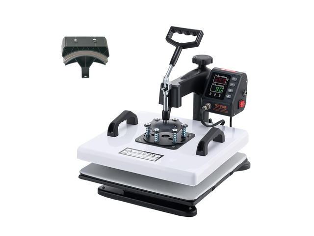VEVOR Heat Press Machine, 15 x 15 in, 2-in-1 Multifunction, 360° Swing Away, 1200W Double Tube Fast and Even Heating, Digital Precise Control,...