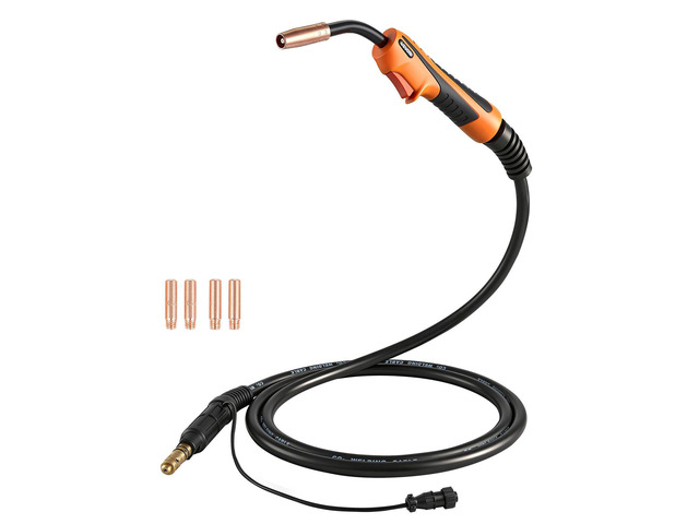VEVOR 100A MIG Welding Gun with 10FT Cable, Replacement for Lincoln Magnum 100L (K530-6) - with 5PCS Mig Welding Contact Tips