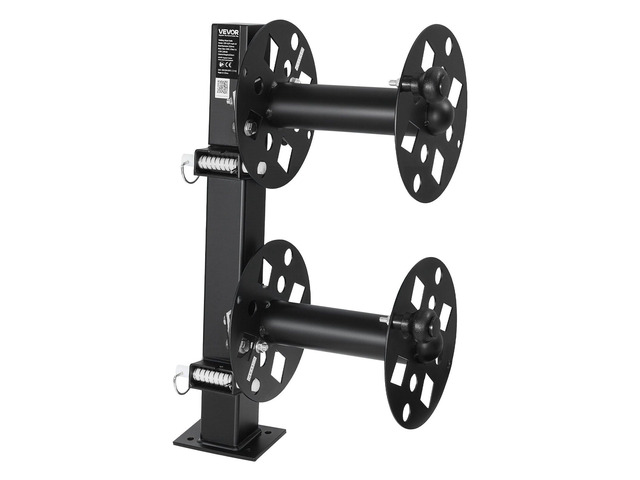 VEVOR Heavy Duty Double Welding Cable Reel, Welding Cable Lead Reels for 150FT 1/0 & 125FT 2/0 Cable, Powder-Coated Steel Reel with Locking Pin for...