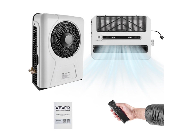 VEVOR Truck Air Conditioner, 12V 10000 BTU Mini Split AC Unit, 400 m³/h Airflow Cab Air Conditioner, Fast Cooling Low Noise for Semi Truck, Camper,...