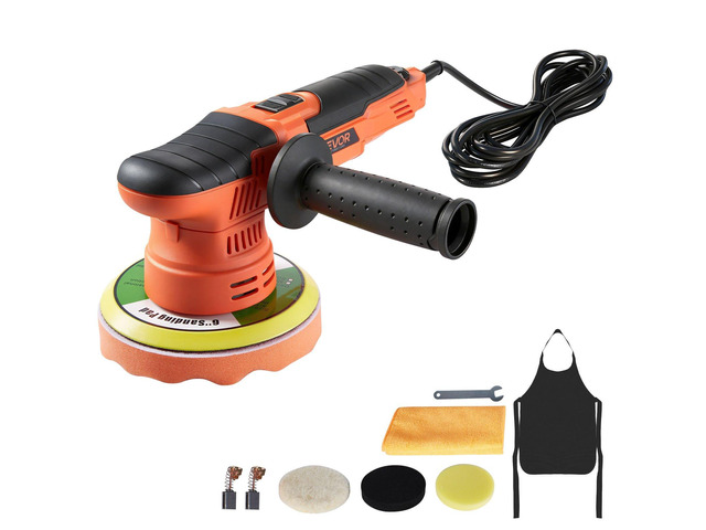VEVOR Car Buffer Polisher, 6-Inch Dual Action Polisher Buffer Waxer, 650W 6 Variable Speeds 2000-6800RPM Random Orbital Polisher Kit for Cars...
