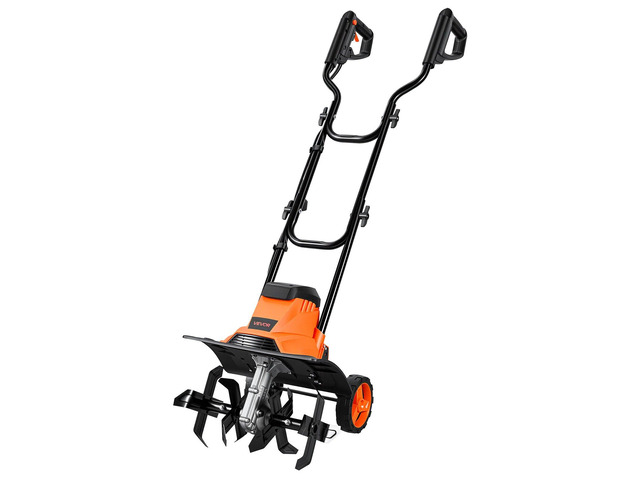 VEVOR Corded Electric Tiller, 14 Inch Tilling Width Garden Rototiller, 10-Amp Motor Heavy-Duty Tilling Machine, Cultivator with Steel Tines and...