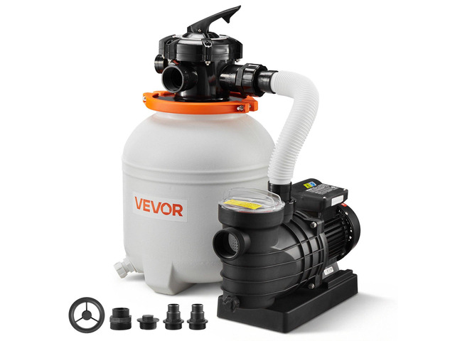 VEVOR 13 in Sand Filter Pump for Above Ground Pool, 0.75 HP 3500 GPH, Swimming Pool Sand Filter Pump with Pre-Assembled Core & Leak-Resistant...
