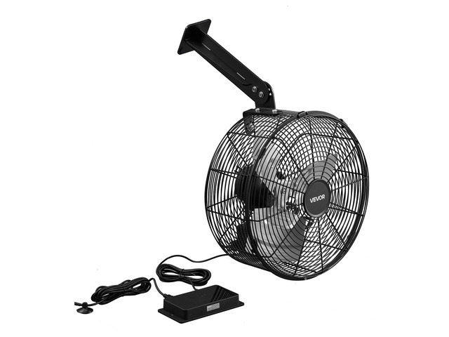 VEVOR Greenhouse Air Circulation Fan, 1800 CFM Powerful Air Circulator Electric Fan, 10 Speeds, 3 Switchable Modes, LCD Control, Ceiling Wall...