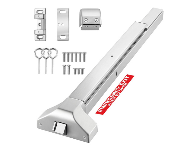 VEVOR Push Bar Panic Exit Device, 31' Stainless Steel Commercial Panic Bar for Exit Doors, Emergency Exit Door Hardware with Dual Locking Bolt and...