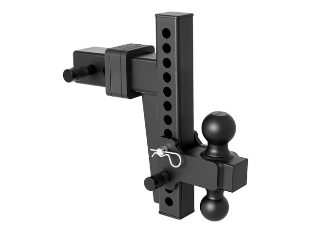 VEVOR Adjustable Trailer Hitch, Fit 2.5 Inch Receiver, Trailer Hitch Mount with 2 Inch & 2-5/16 Inch Balls, 18500 lbs GTW, 10 Inch Drop, Towing...