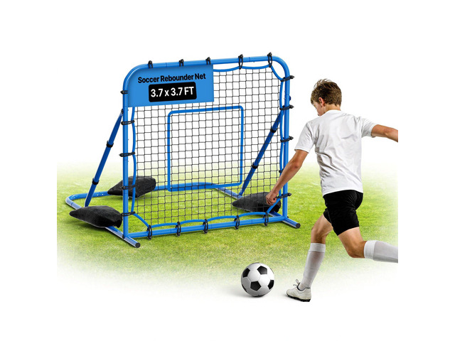 VEVOR Soccer Rebounder Net, Quick-Switch Angle Soccer Goal Rebounder for Control, Passing Practice, Heavy-Duty Iron Frame & PE Net, Easy Setup Ball...