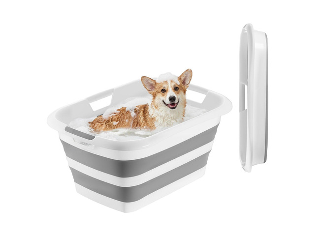 VEVOR Dog Bathtub, Collapsible Dog Bath Tub, Pet Bathing Grooming Wash Shower Station, Portable Space-saving & Stable Support, Built-In Drainage...